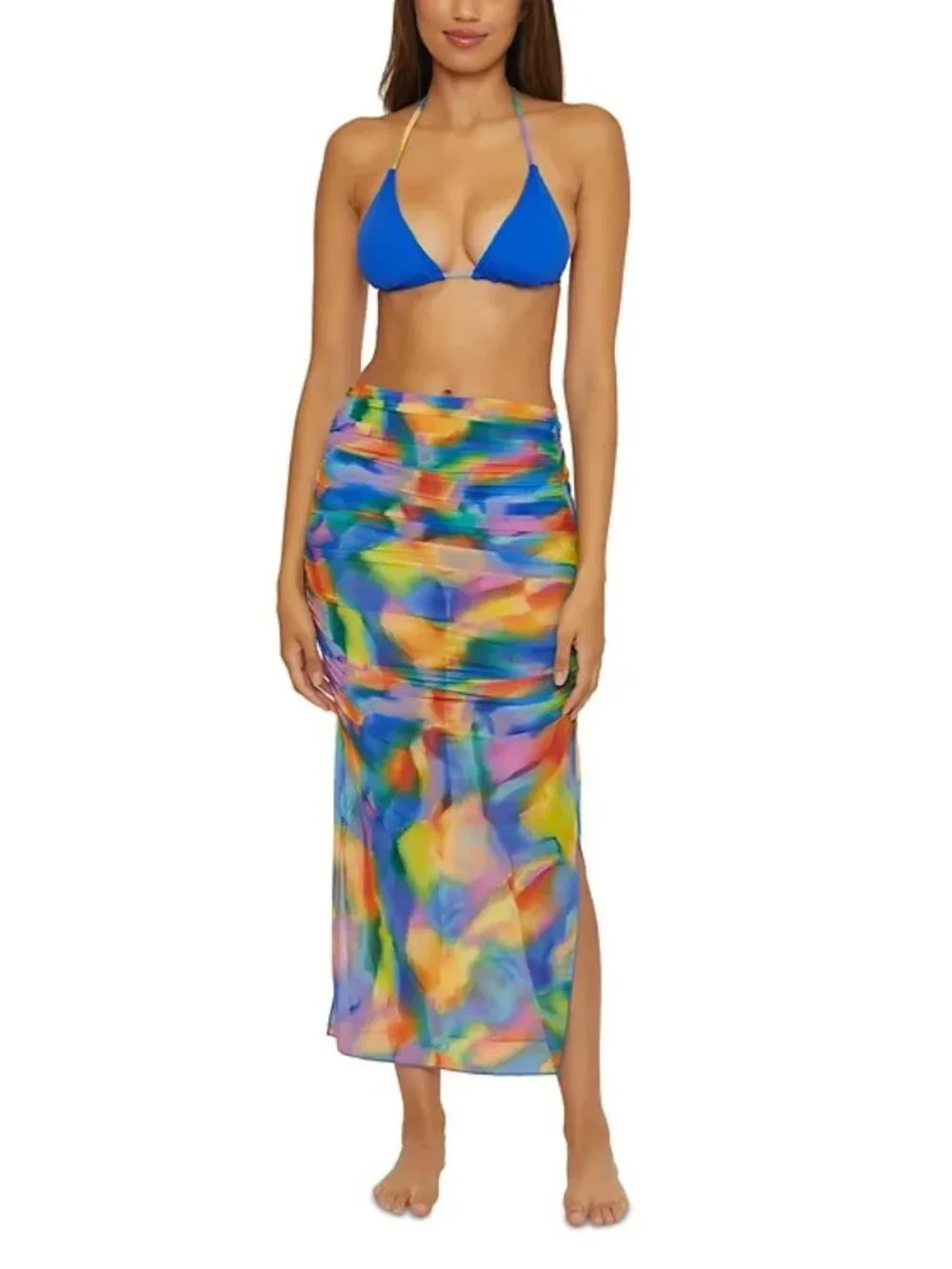 BECCA by Rebecca Virtue Paper Mache Alessandra Convertible Swim Cover Up Size S - Picture 3 of 8